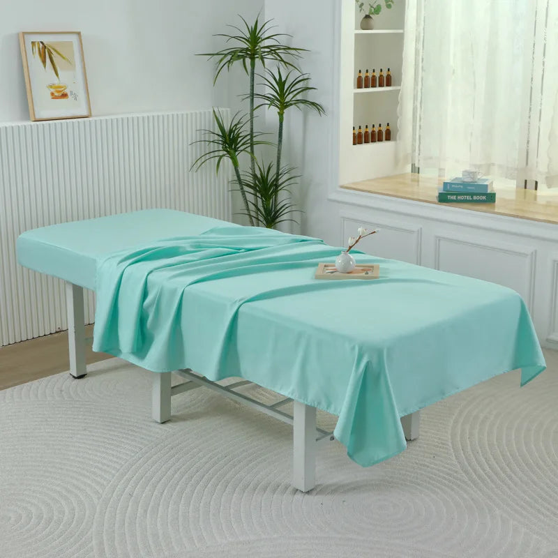nappe table massage noir tissu uni minimaliste professionnelle 60x185cm aspect lisse sans trous