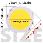 source lumineuse led blanc moderne 50w 6000k 73mm 69mm diycobchip inondation