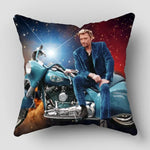 taie d'oreiller johnny hallyday personnalisable couleurs noir bleu vert blanc violet motifs couleurs noirs