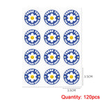 autocollants rond fleurs souriantes enveloppes fêtes anniversaires transparents simples enfants stickers craft bleus blancs