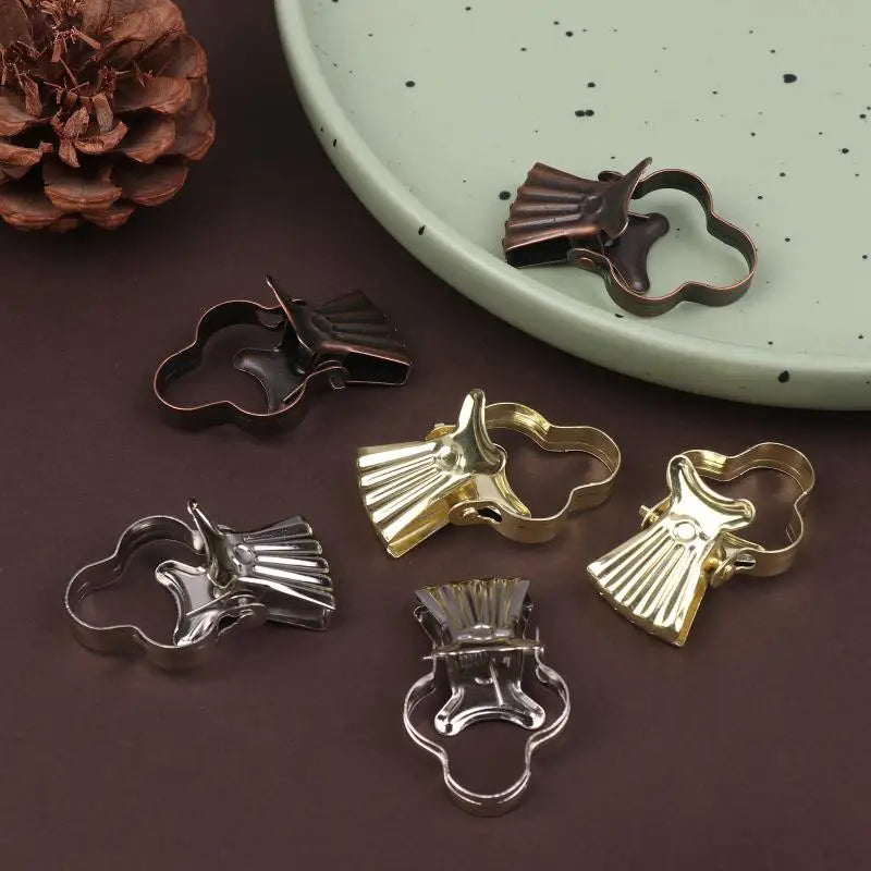 pinces linge décoratives multifonctionnelles 10 pièces argenté doré bronze