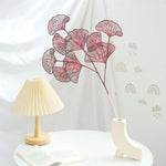 bouquet artificiel feuilles gingko couleur orange jaune rose moderne décoration maison mariageextérieur