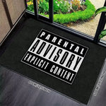 tapis sol antidérapant parental advisory contenu explicite humour floral audacieuxintérieur decoration