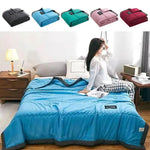 couverture rafraichissante double face effet froid coton 100 simple moderne maison 100x140cm 140x200cm