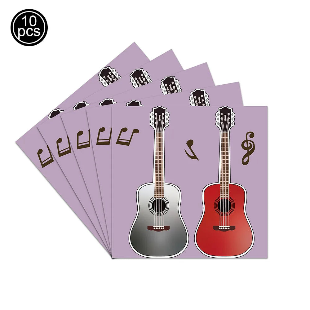 serviettes papier notes musicales fête anniversaire mariage décoration enfant simple moderne