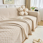 couverture géométrique moderne vert clair blanc polyester coton usage intérieur extérieur multisaison pique nique