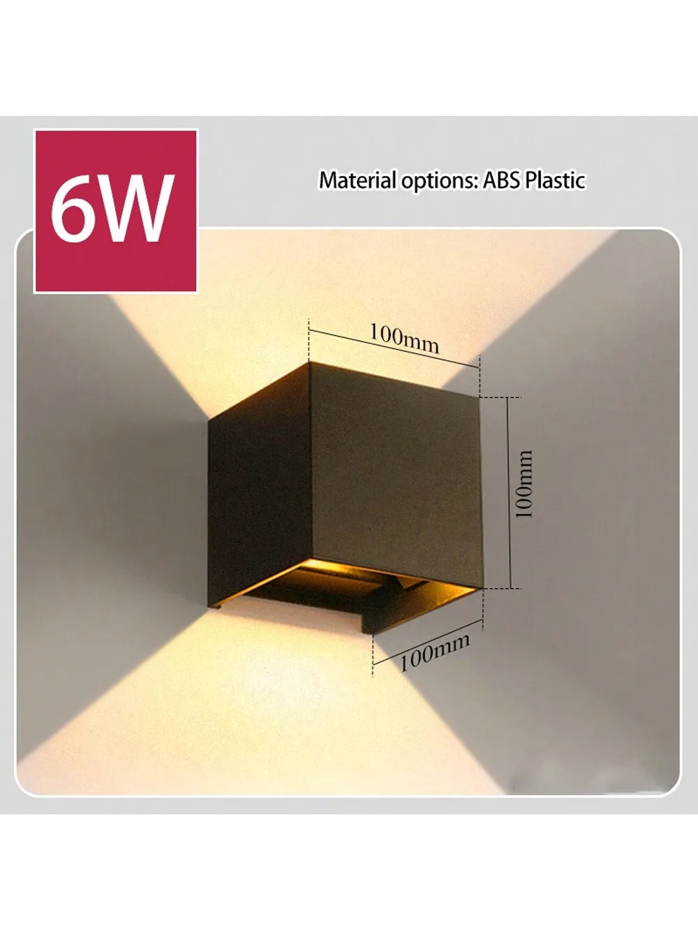 applique murale led moderne noire blanche minimaliste salon chambre cuisine étanche ip65