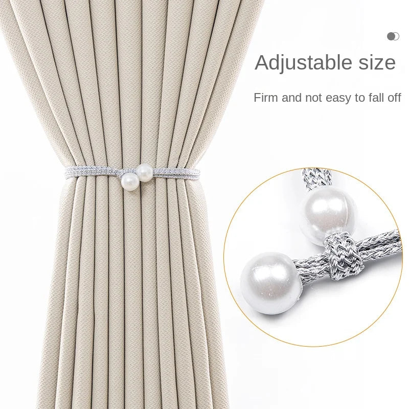 accessoires rideaux tressés blanc nacré modernes decoratifs 45cm longueur total 17.72pouces chambre salon decointérieur