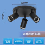 spot noir moderne acrylique light ring aluminium gu10 25w led replaceable