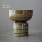 bol céramique moderne marbré couleur marron beige gris artisanal table thé decoration