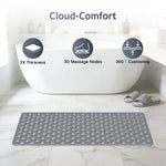 tapis bain moderne gris perforé adhésif respectueux environnement salle bain