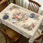 nappe florale vintage rose hortensias tournesols mariage anniversaire décoration maison