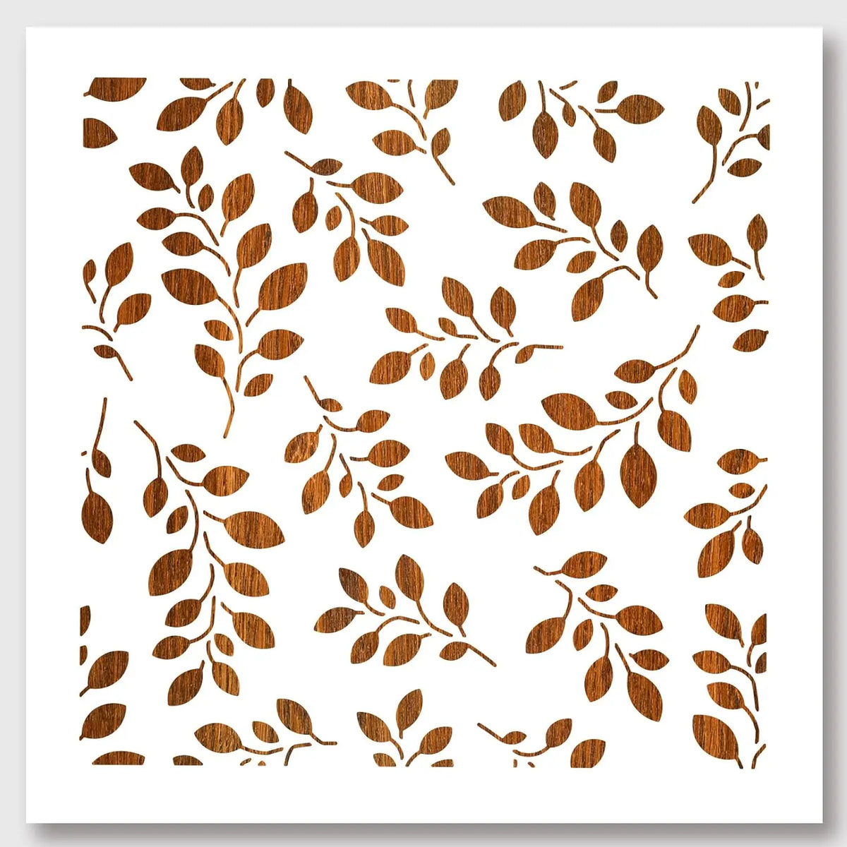 pochoir transparent motifs végétaux botanique décoratif peinture bois tissu papier branches feuilles stylisées