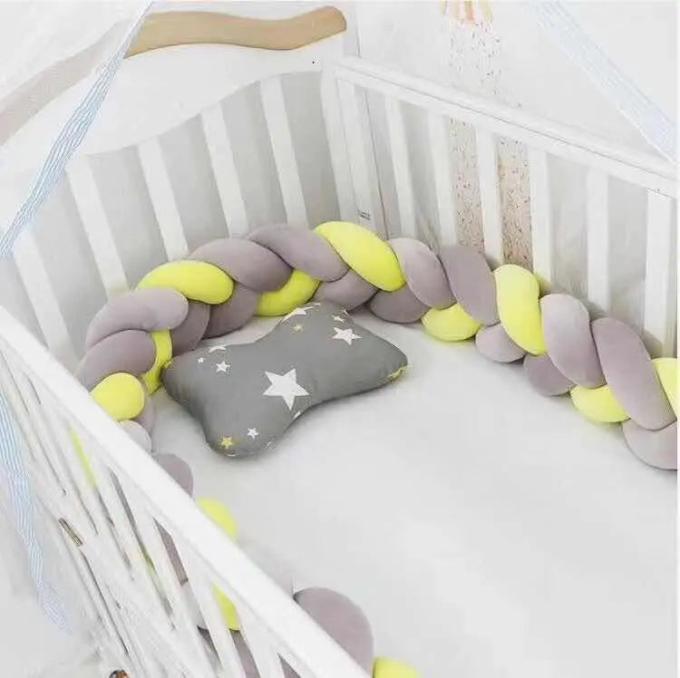 coussin sécurité lit bébé coton doux torsade protecteur berceau décoratif moderne enfant nouveau