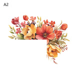autocollants décoratifs floral bohème motifs aquarellés couleurs vives interrupteurs élect