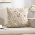 housse coussin moderne motif nœuds blanc bleu doux coton polyester 45x45cm