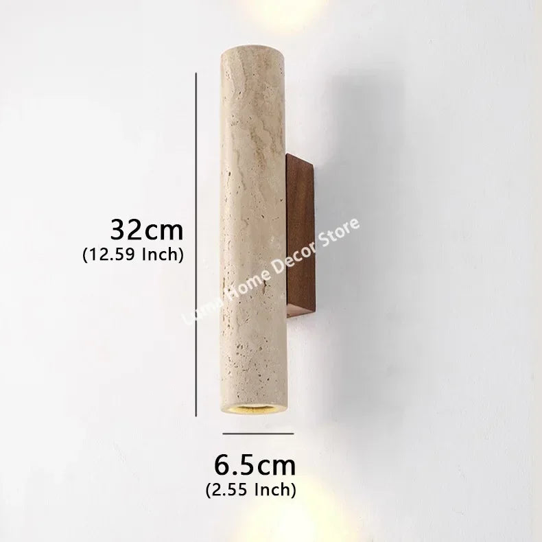 applique murale pierre marbre beige bois moderne salon chambre salon