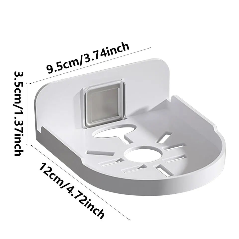 support mural adhésif caméra surveillance blanc rond lentille noire moderne câble
