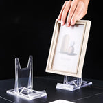 supports présentation transparents modernes cadre photo téléphone sans motif fixés base plate