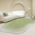 tapis nordic moderne bleu clair rose vert beige peluche doux salon chambre extérieur