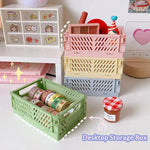 boîtes rangement pliables plastique vert clair rose pâle moderne perforations poignées rangement étudiant