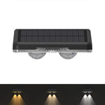 lampes solaires murales extérieures modernes ip65 led couleur variable panneau solaire texturé