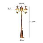 lampe rue extérieure led verre opalin classique ornements métalliques deux lampes ip65 flux lumineux