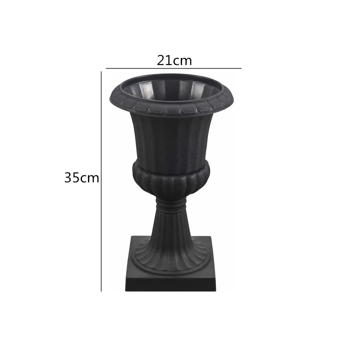 cache pot blanc classique opacité plastique intérieur extérieur balcon jardin table