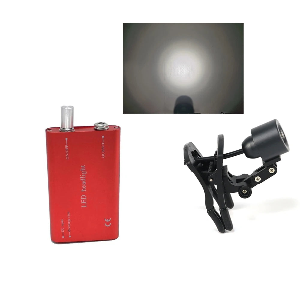 lampe frontale led dentaire chirurgicale filtre jaune pince loupes dentaires