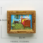 cadre photo or peinture van gogh art miniature aimants réfrigérateur nature morte starry sky