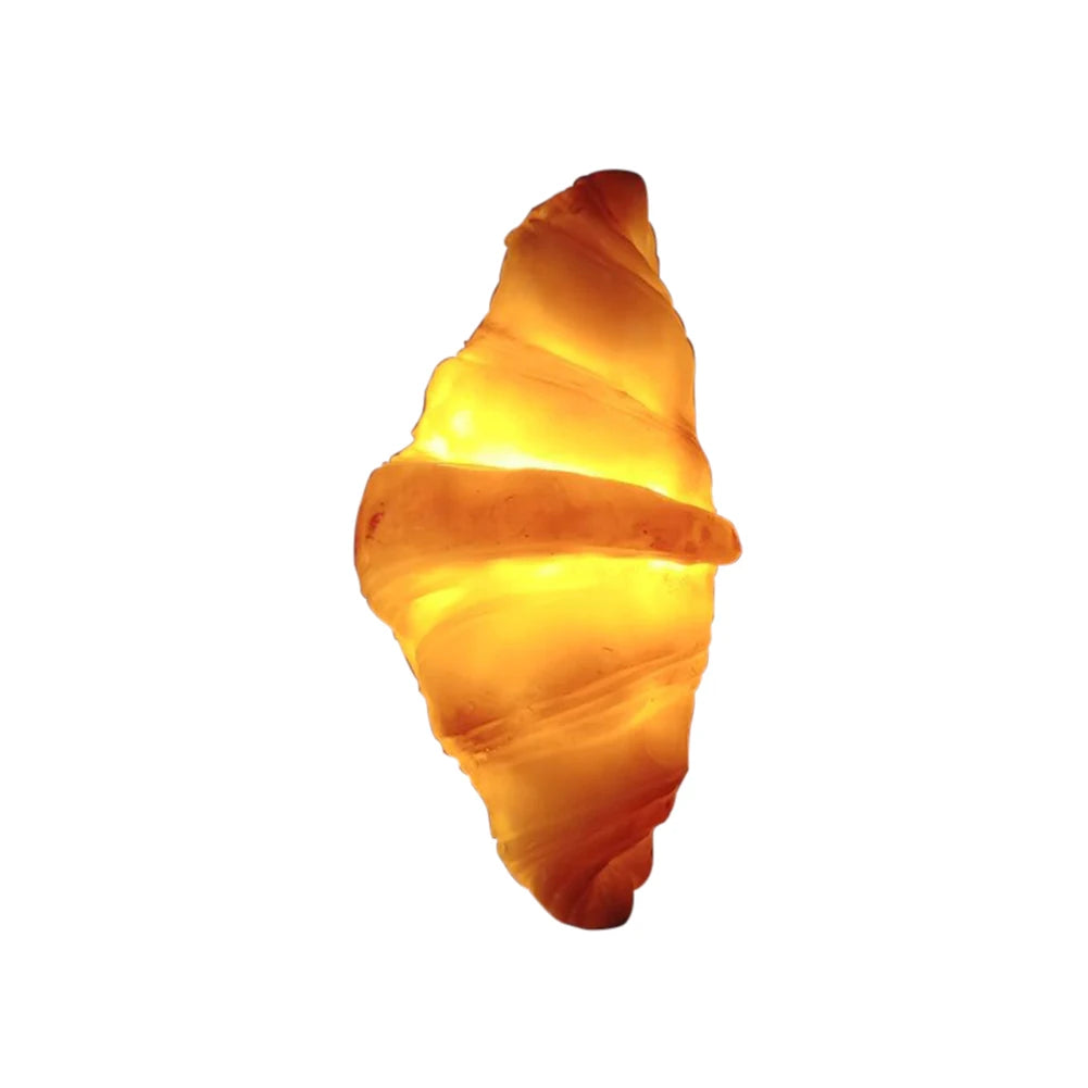 veilleuse pain croissant forme rayée or ornement gâteau réalisté fixations invisible