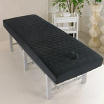 couvre lit massage lit adulte polyester motif hexagonal gris moderne