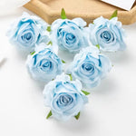 fleurs artificielles roses soie feuilles vertes décoration mariage fête maison scrapbooking