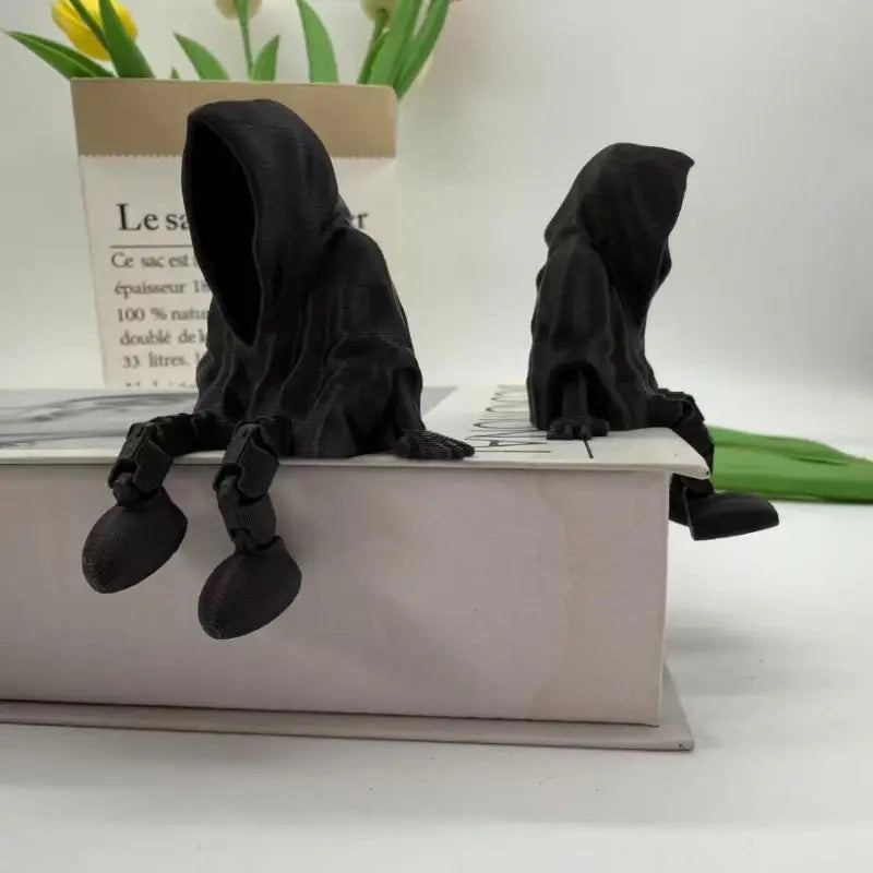 porte livres noir satiné contemporain minimaliste ornement maison décoration intérieure élégante fixations adhésives