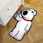 tapis dessin animé polyester antidérapant moderne chambre salon blanc vert rouge