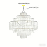 lustre moderne géométrique vert doré blanc transparent chambre salon