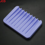 support savon silicone rose violet bleu vert orange gris moderne rayures horizontales