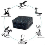 tapis entraînement sportif caoutchouc noir bleu motifs granuleux utilitaire fitness