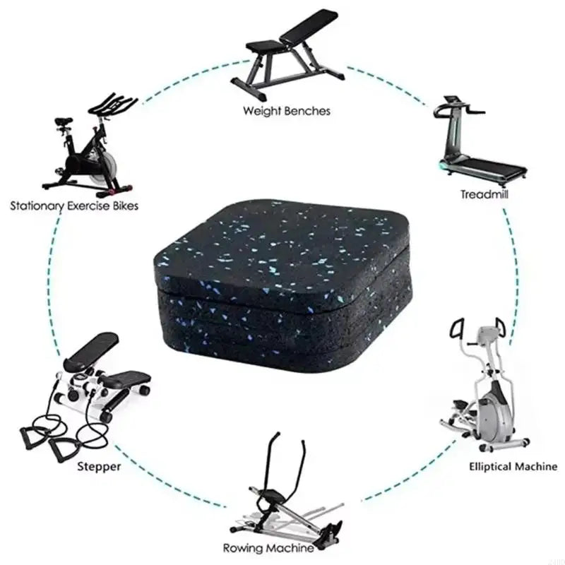 tapis entraînement sportif caoutchouc noir bleu motifs granuleux utilitaire fitness