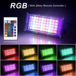 projecteur led rgb extérieur ip65 moderne télécommande 24touches 50w 100w 300w ledspotlight
