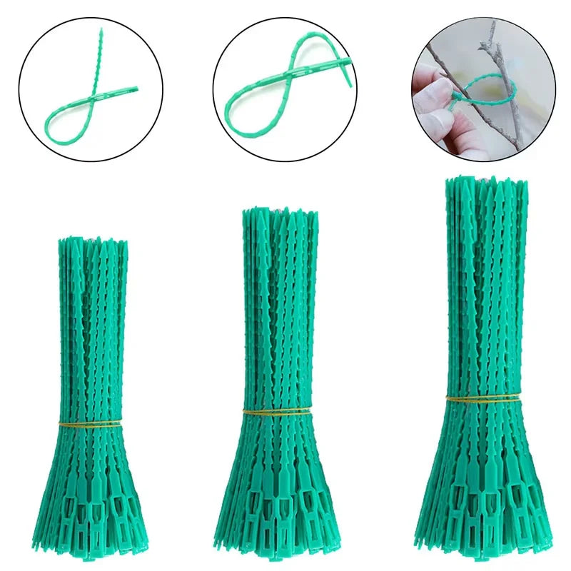 clips support plantes plastique texturé vert pratique 11cm 13cm 17cm 23cm 20pcs 50pcs 100pcs
