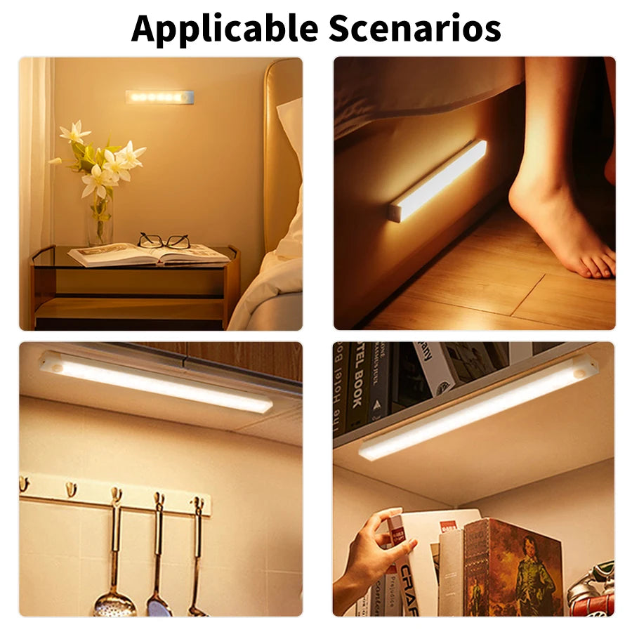 lampe led rectangle rechargeable adhésive détecteur mouvement blanc moderneurgence couloir cuisine