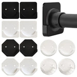 support mural rideau douche vis fixation noir blanc moderne salle bain opaque