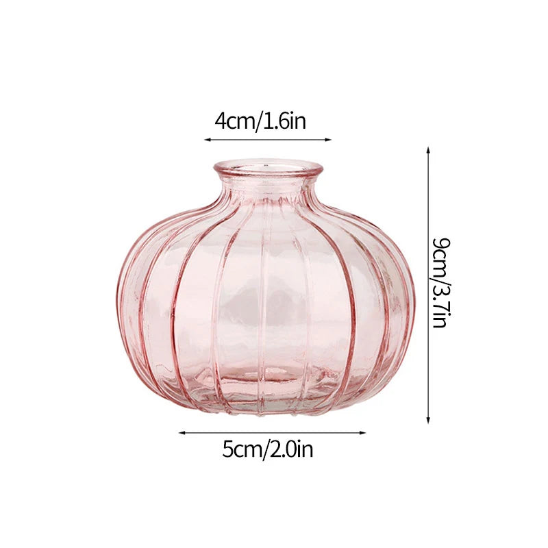 vases transparents moderne rayures verticales fleurs artificielles minimaliste verre deco table salon