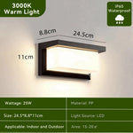 lampes murales led modernes noir blanc marron clair extérieur intérieur blanc froid blanc chaud