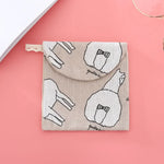 pochettes rangement réutilisables animaux géométriques couleurs variées moderne salle bain respectueux environnement pliables
