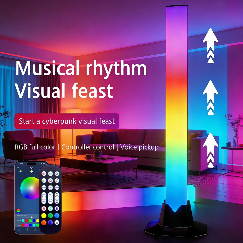 barre lumineuse led multicolore cyberpunk télécommande bluetooth application gamingRGBOpaque moderne