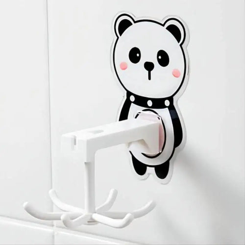 porte couteaux moderne adhésif ours panda chien texture bois blanc noir cuillère batteur métal