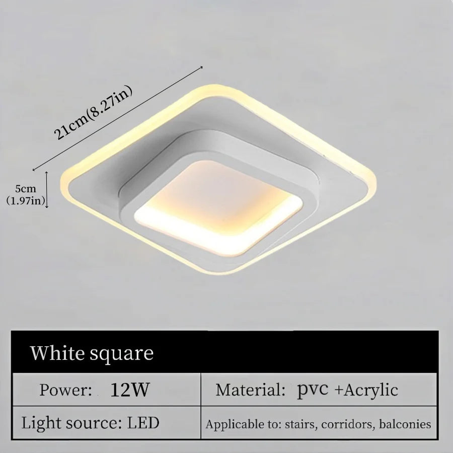 plafonnier led moderne blanc éclairage cuisine salon minimaliste(touches)flux249 2000v90 260ce