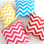 coussin extérieur imperméable jaune zigzag moderne amovible 45x45cm zip polyester